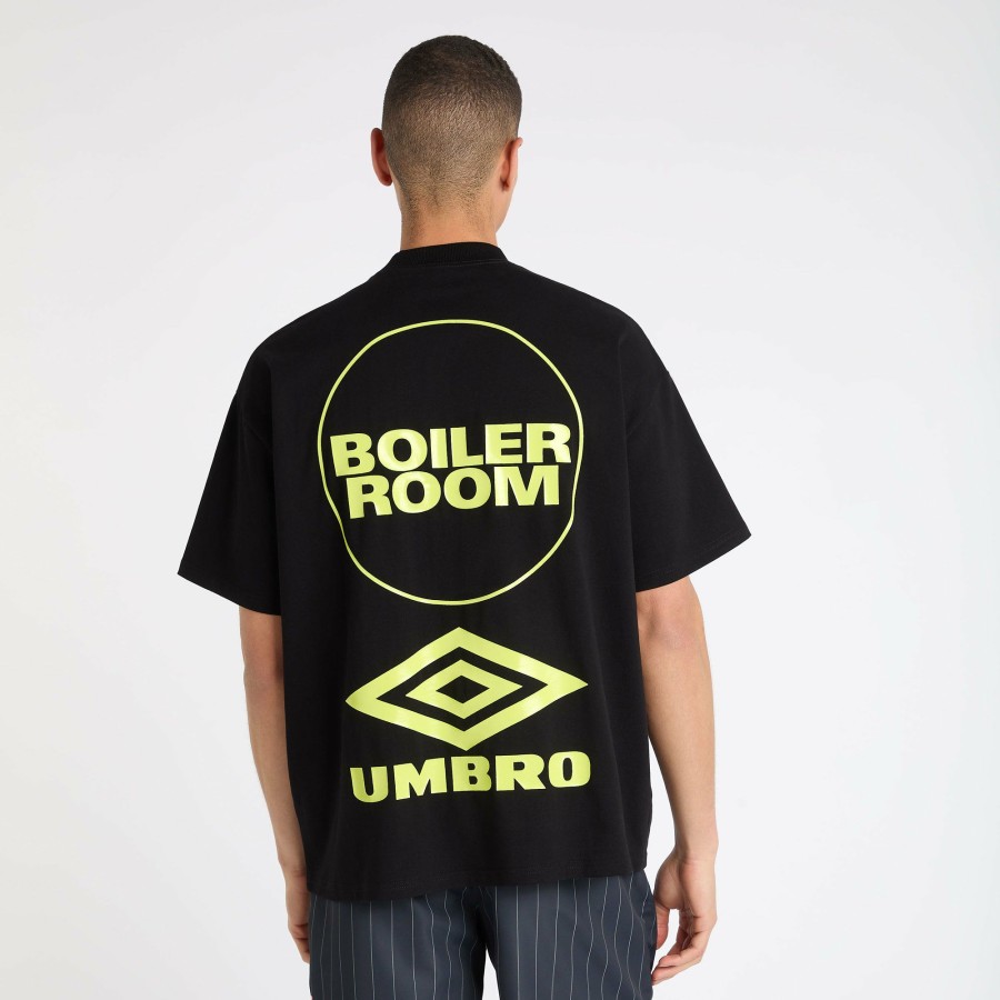 Men Umbro Tops & T-Shirts | Boiler Room Graphic Tee Black — Umbro